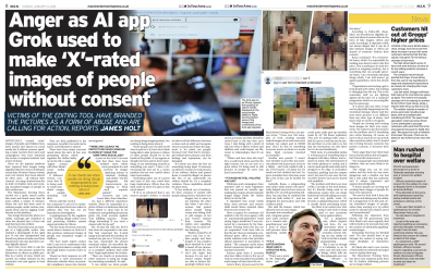 AI App Grok Used To Make Indecent Images Without Consent – Manchester Evening News Article 13/01/2026